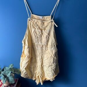 Billabong Yellow Lightweight Romper with Front Pocket